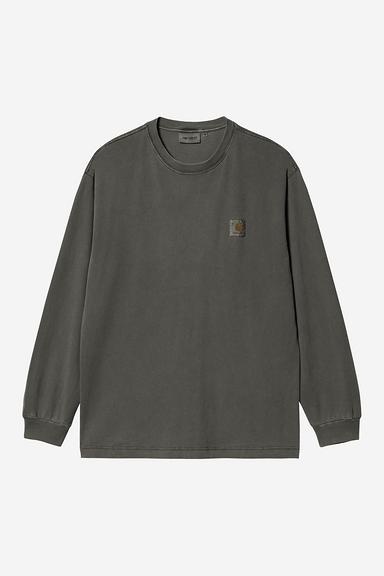 Carhartt WIP L/S Nelson T-Shirt - Black Garment Dyed