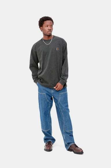 Carhartt WIP L/S Nelson T-Shirt - Black Garment Dyed