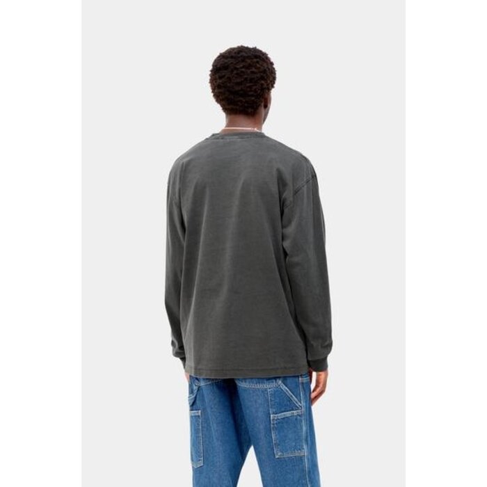 Carhartt WIP L/S Nelson T-Shirt - Black Garment Dyed