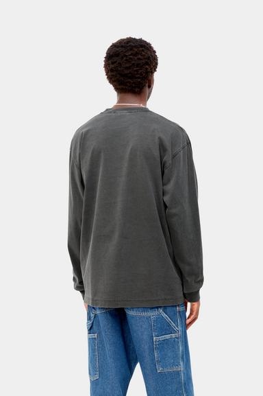 Carhartt WIP L/S Nelson T-Shirt - Black Garment Dyed