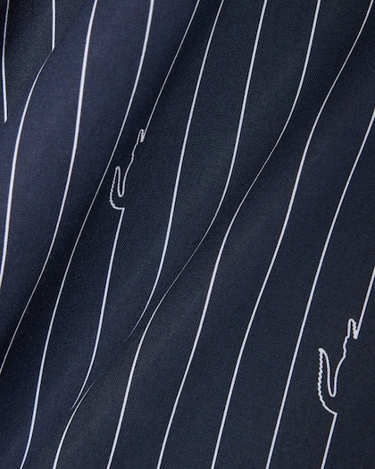 Lacoste Chemise relaxed fit twill imprimé - Noir/Blanc