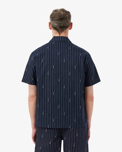 Lacoste Chemise relaxed fit twill imprimé - Noir/Blanc