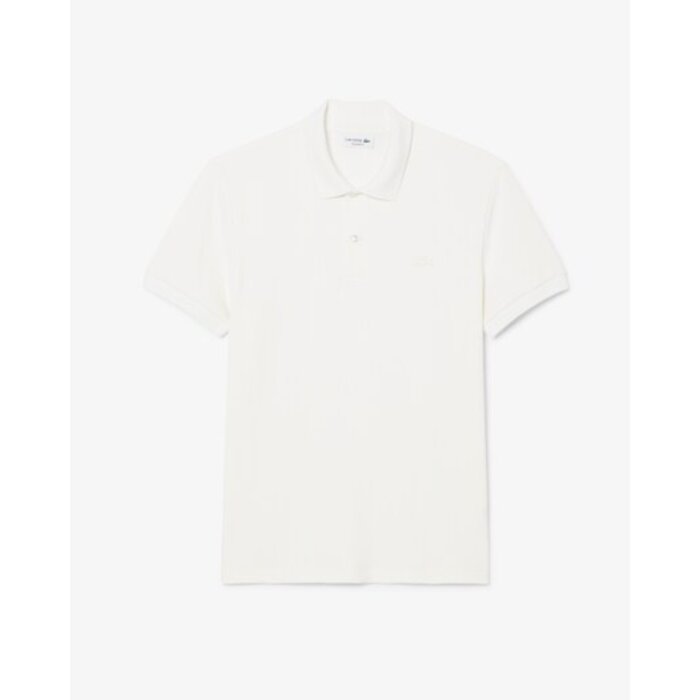 Lacoste Polo Classic Fit Maille Côtelée - Blanc