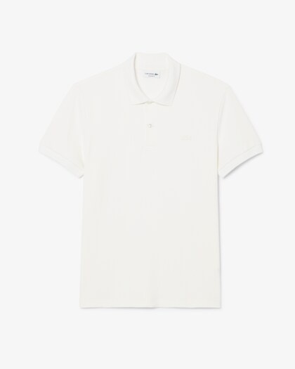 Lacoste Polo Classic Fit Maille Côtelée - Blanc