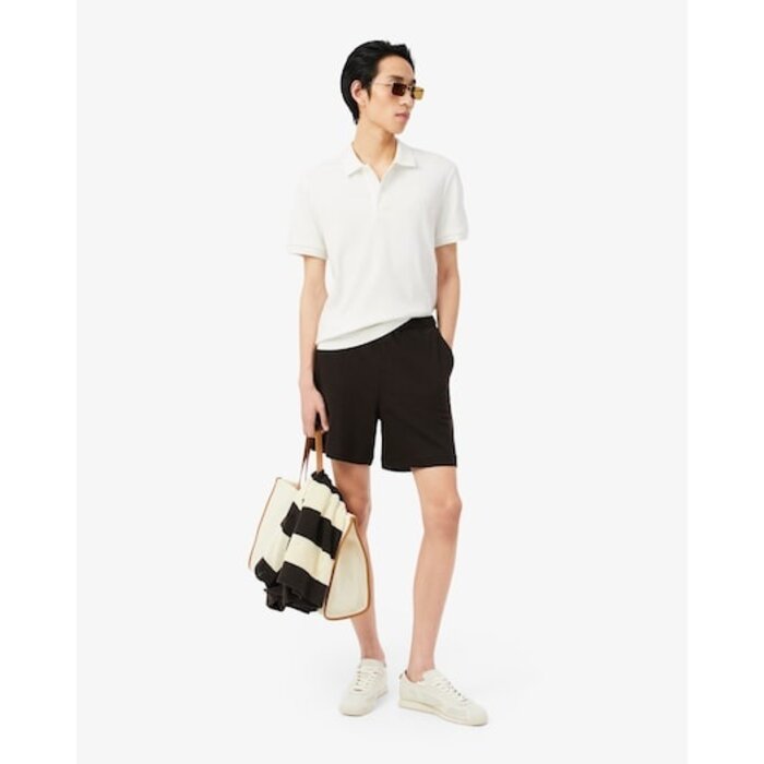 Lacoste Polo Classic Fit Maille Côtelée - Blanc