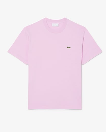 Lacoste T-shirt Coton Col Rond - Rose Z4H