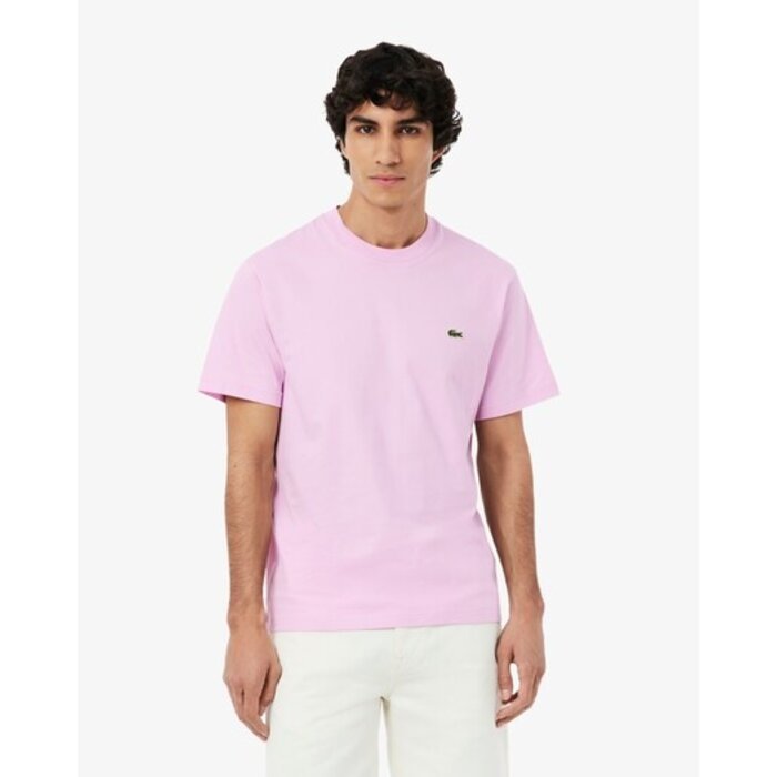 Lacoste T-shirt Coton Col Rond - Rose Z4H