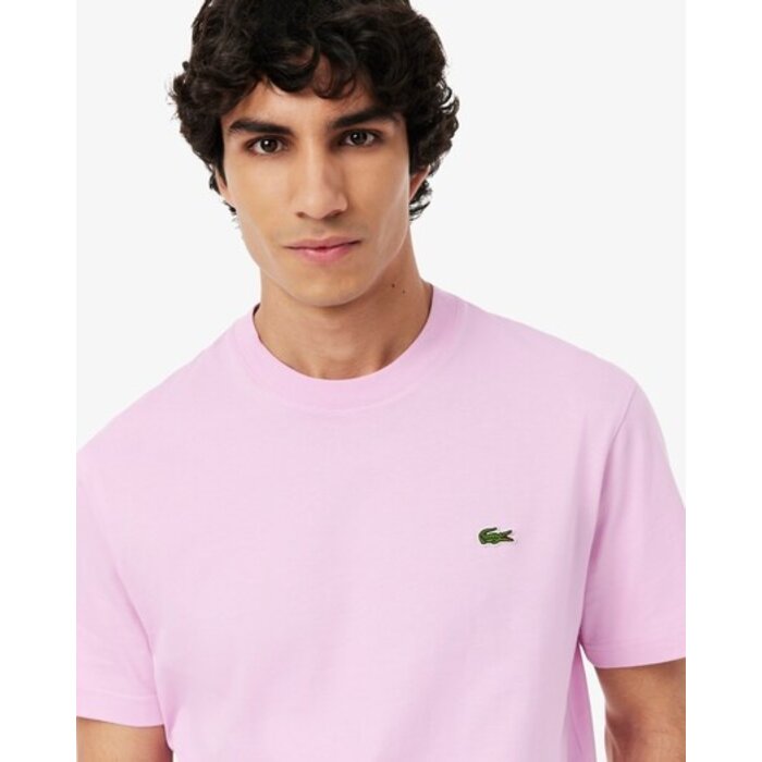 Lacoste T-shirt Coton Col Rond - Rose Z4H