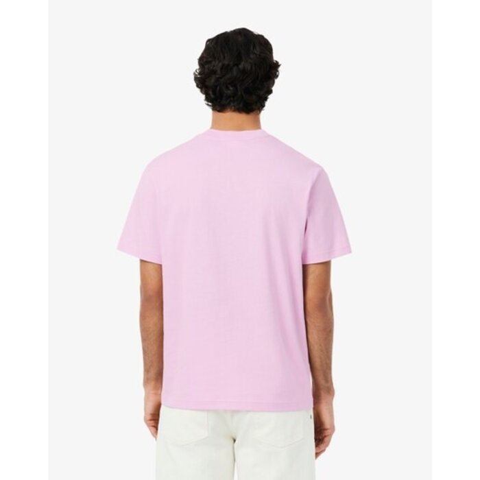 Lacoste T-shirt Coton Col Rond - Rose Z4H