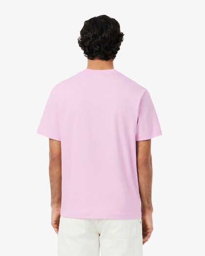 Lacoste T-shirt Coton Col Rond - Rose Z4H