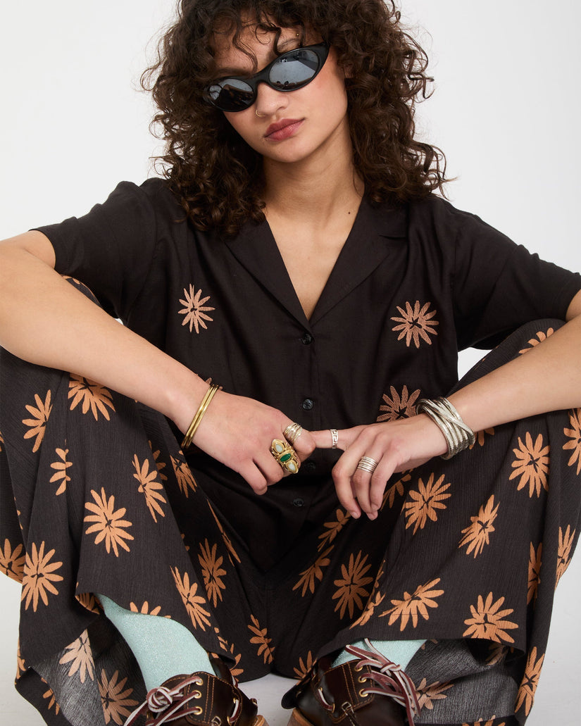 Volcom EMB Midnite Ramble Top - Black