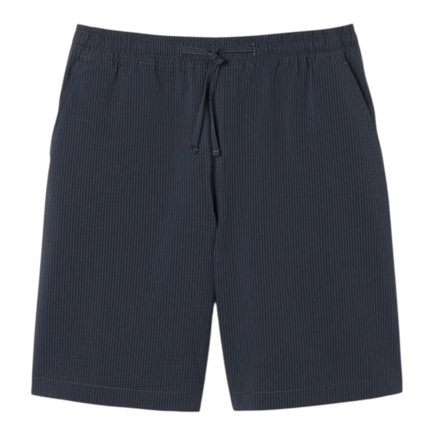 Lacoste Short Seersucker Coton - Noir/Gris Foncé