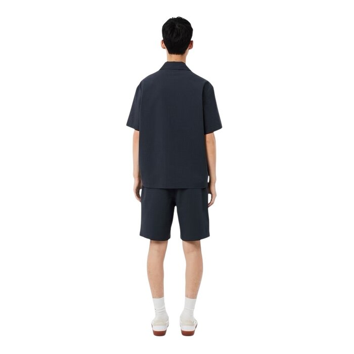 Lacoste Short Seersucker Coton - Noir/Gris Foncé