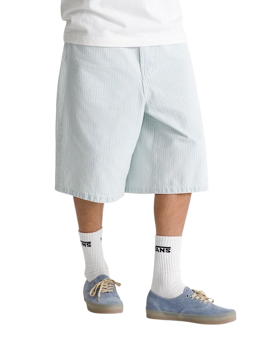 Vans Check-5 Baggy Striped Short - Blue Ice