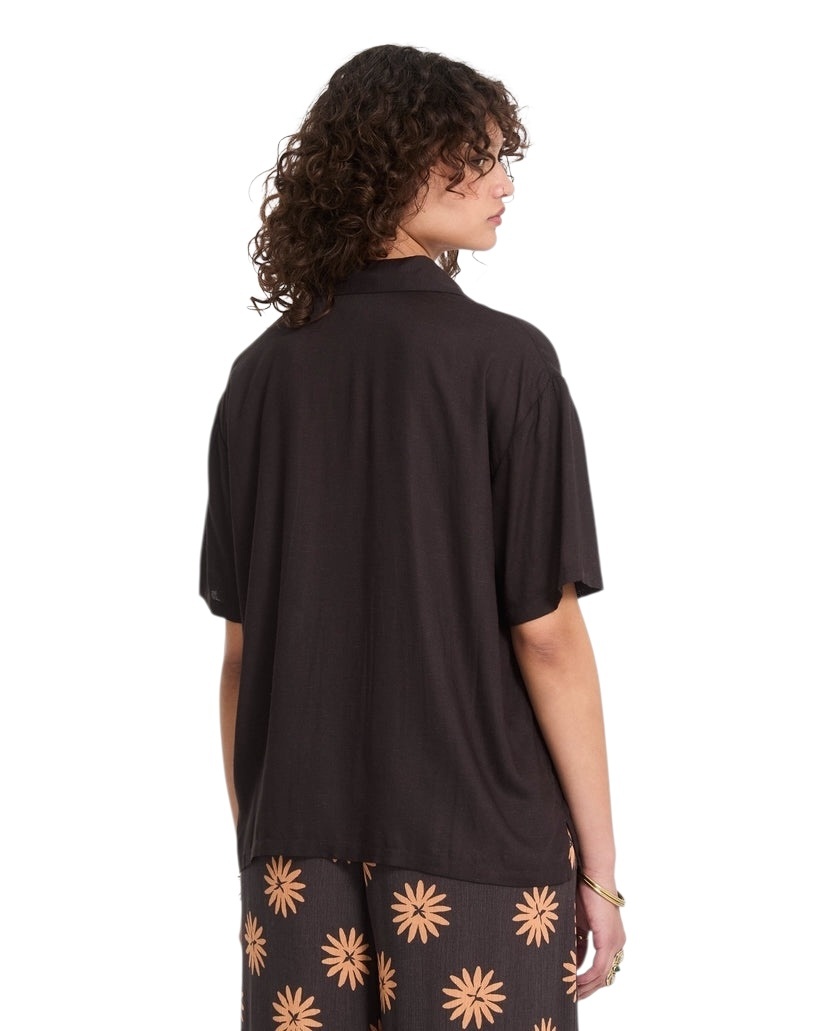 Volcom EMB Midnite Ramble Top - Black