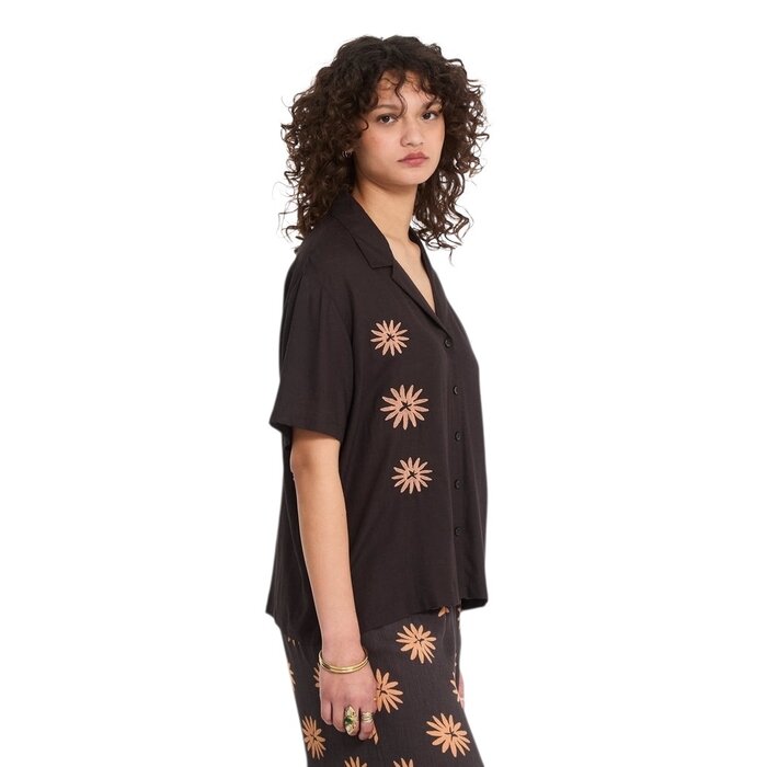 Volcom EMB Midnite Ramble Top - Black