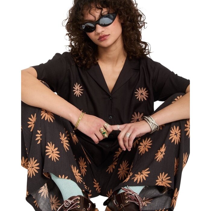 Volcom EMB Midnite Ramble Top - Black