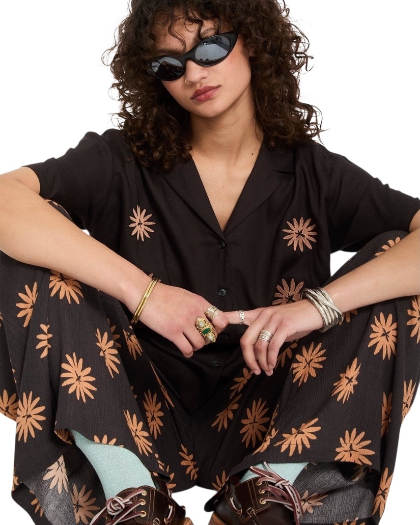 Volcom EMB Midnite Ramble Top - Black