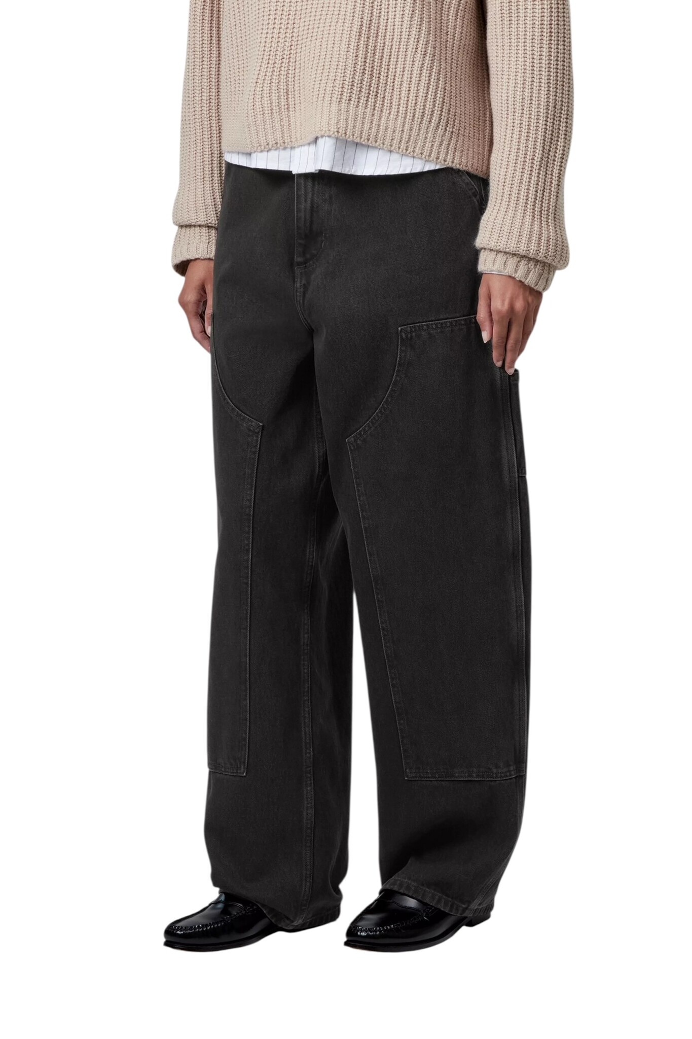 Carhartt WIP W' Brandon double Knee Pant - Black Stone Washed