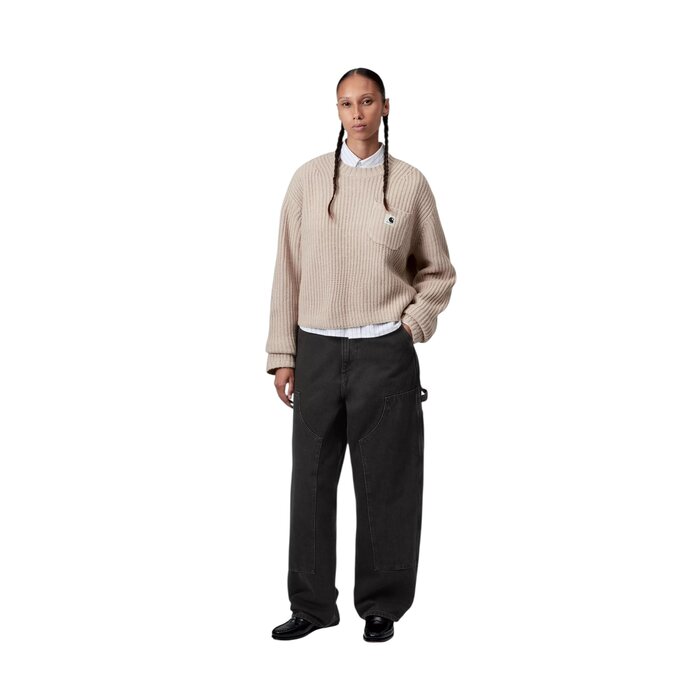 Carhartt WIP W' Brandon double Knee Pant - Black Stone Washed