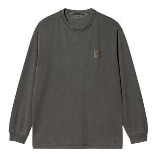 Carhartt WIP L/S Nelson T-Shirt - Black Garment Dyed