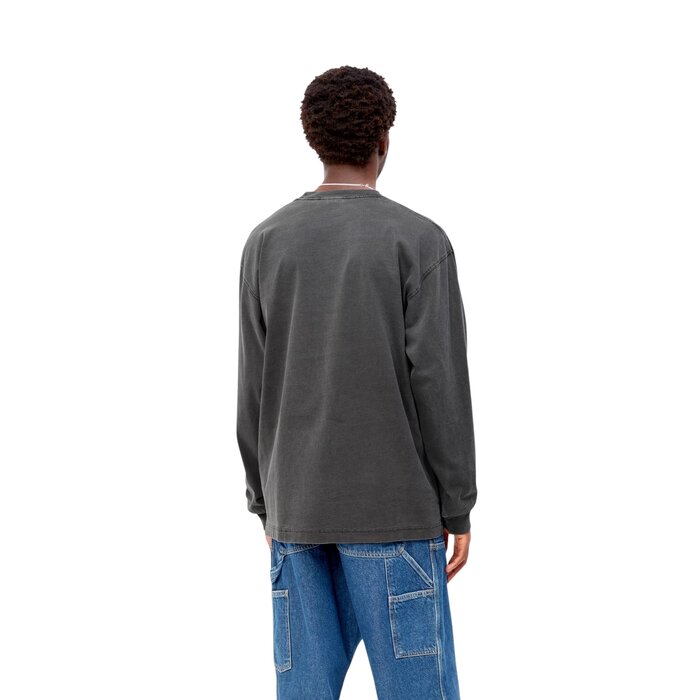 Carhartt WIP L/S Nelson T-Shirt - Black Garment Dyed