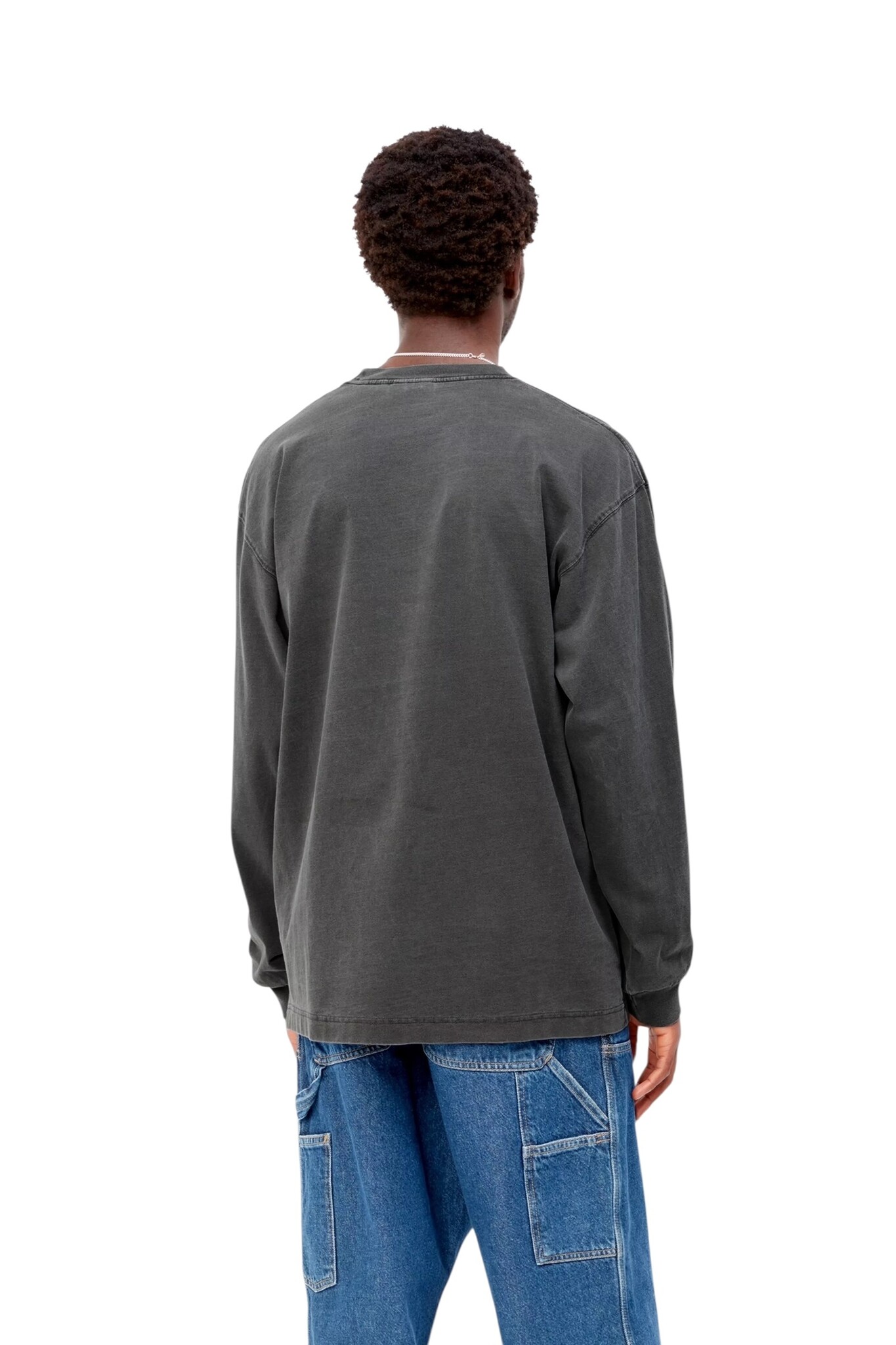 Carhartt WIP L/S Nelson T-Shirt - Black Garment Dyed