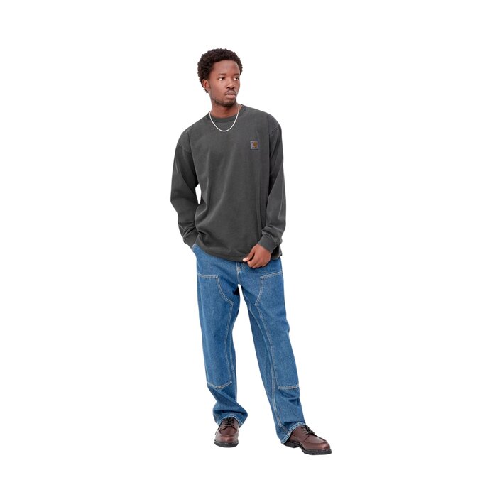 Carhartt WIP L/S Nelson T-Shirt - Black Garment Dyed