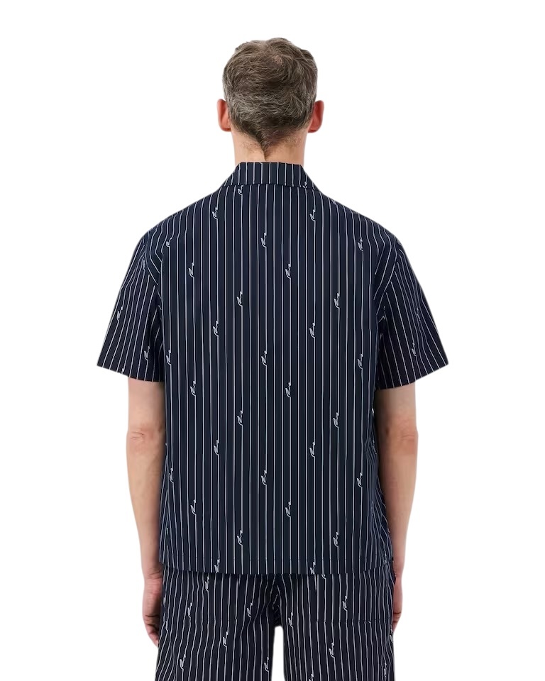 Lacoste Chemise relaxed fit twill imprimé - Noir/Blanc