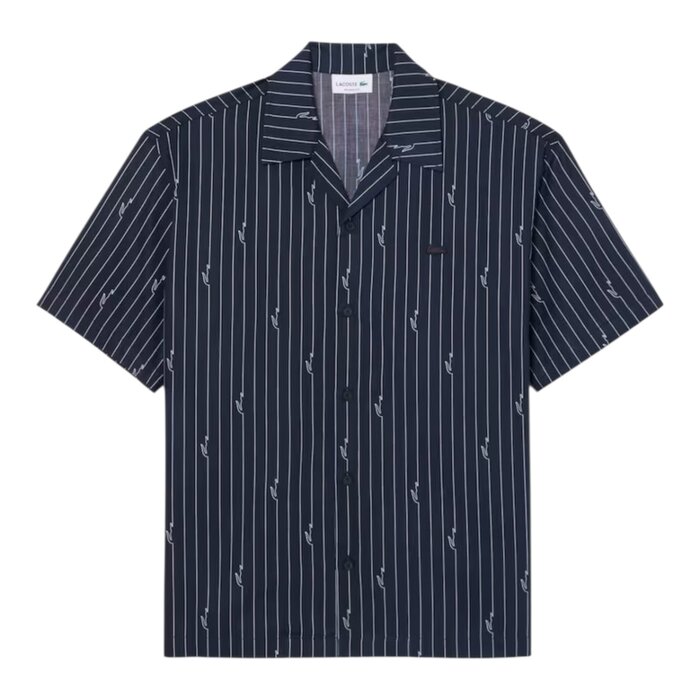 Lacoste Chemise relaxed fit twill imprimé - Noir/Blanc