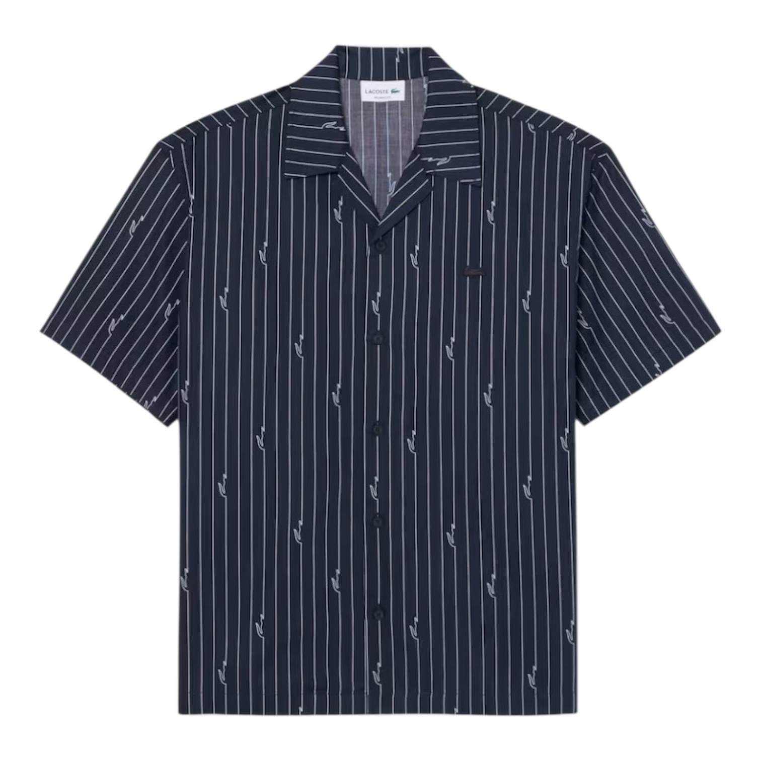 Lacoste Chemise relaxed fit twill imprimé - Noir/Blanc