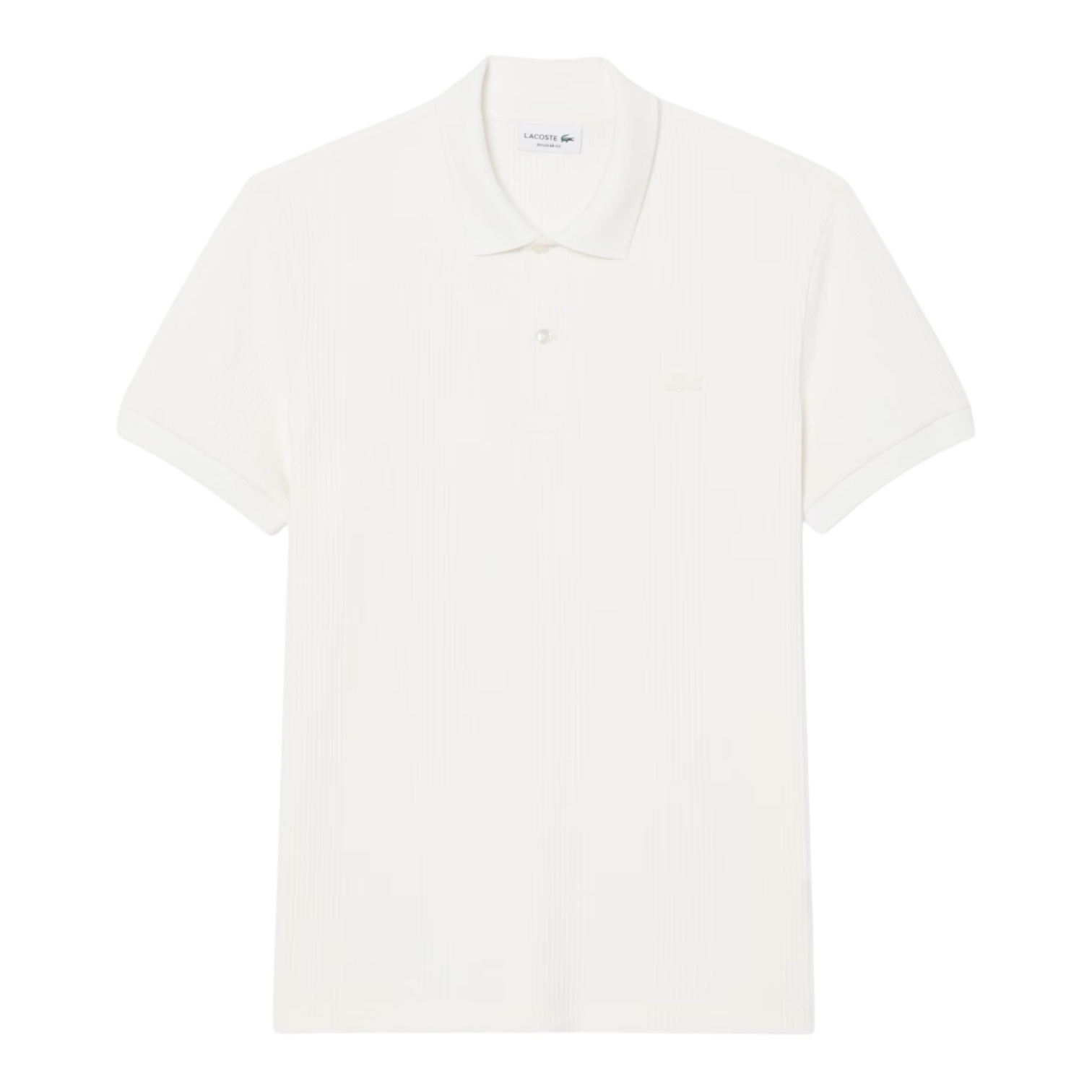 Lacoste Polo Classic Fit Maille Côtelée - Blanc