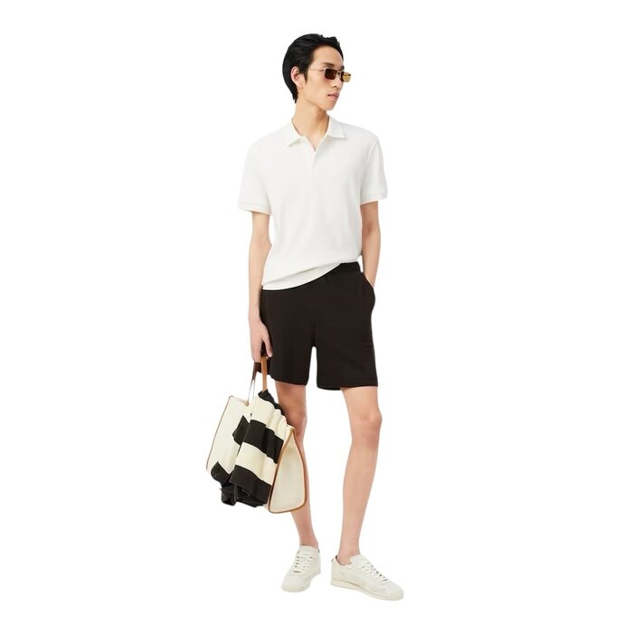 Lacoste Polo Classic Fit Maille Côtelée - Blanc