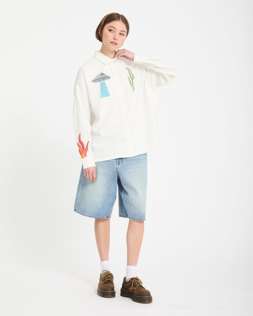 Volcom Fa Mickey Mason Shirt - Off White