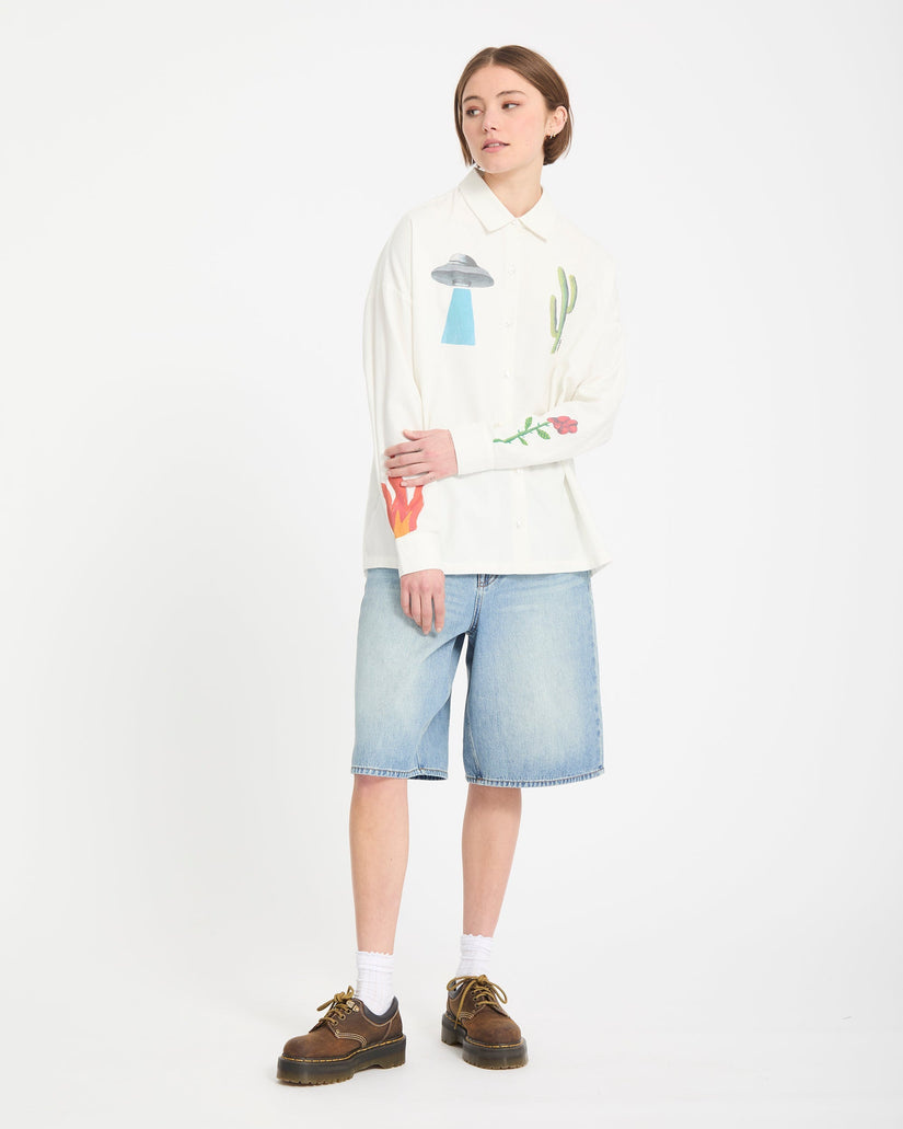 Volcom Fa Mickey Mason Shirt - Off White