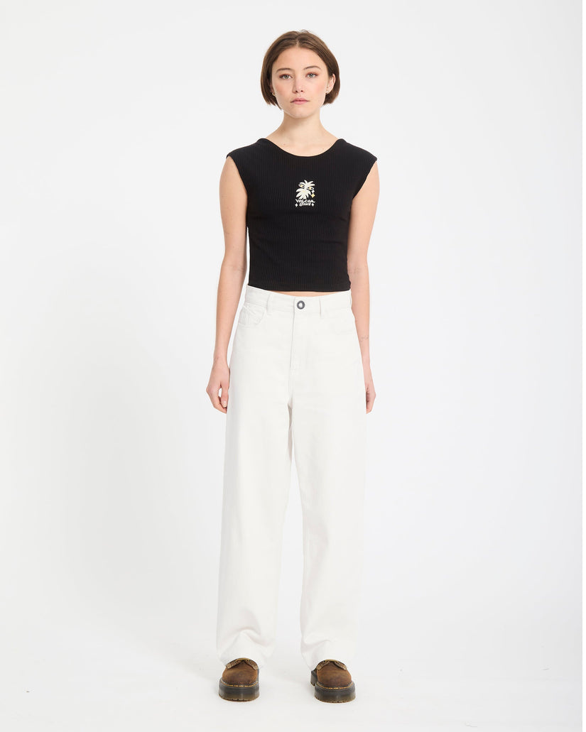 Volcom Weellow II Denim Pant - Dirty White