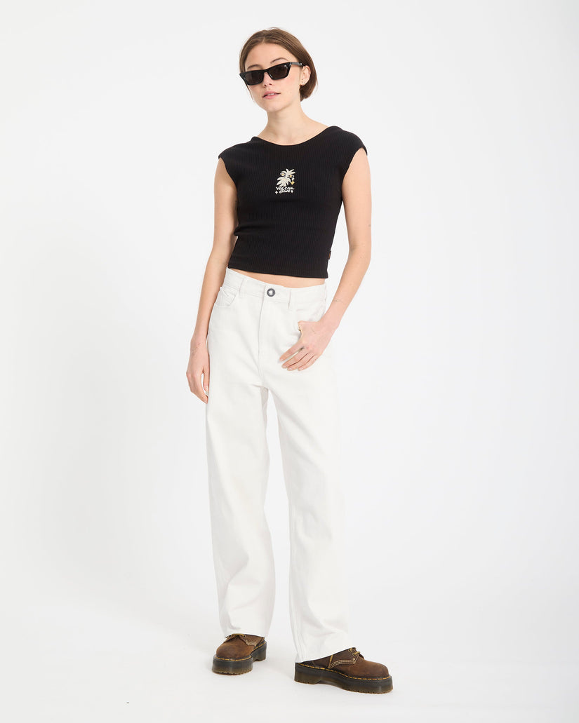 Volcom Weellow II Denim Pant - Dirty White