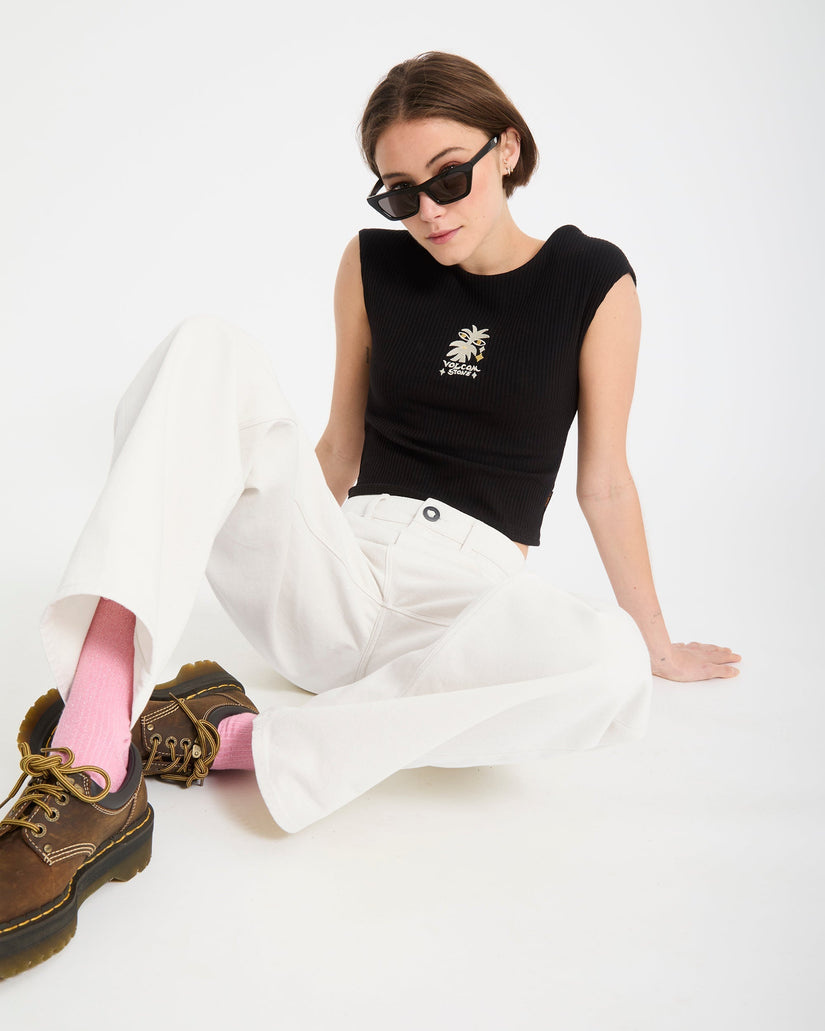 Volcom Weellow II Denim Pant - Dirty White