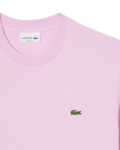 Lacoste T-shirt Coton Col Rond - Rose Z4H