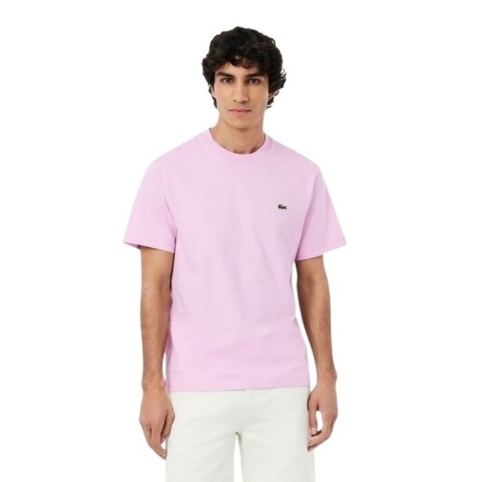 Lacoste T-shirt Coton Col Rond - Rose Z4H