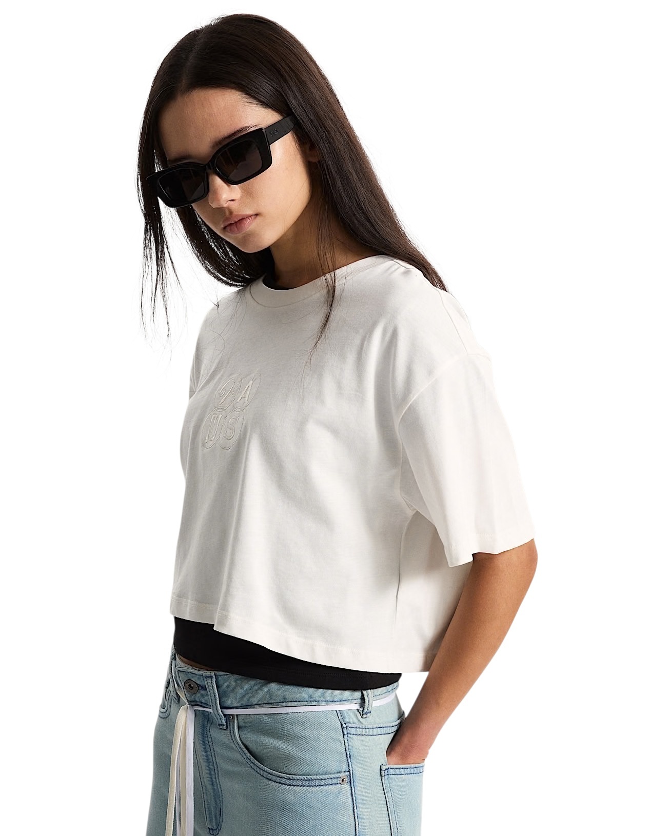 Vans S/S Ellipse Relax Crop Tee - Egret