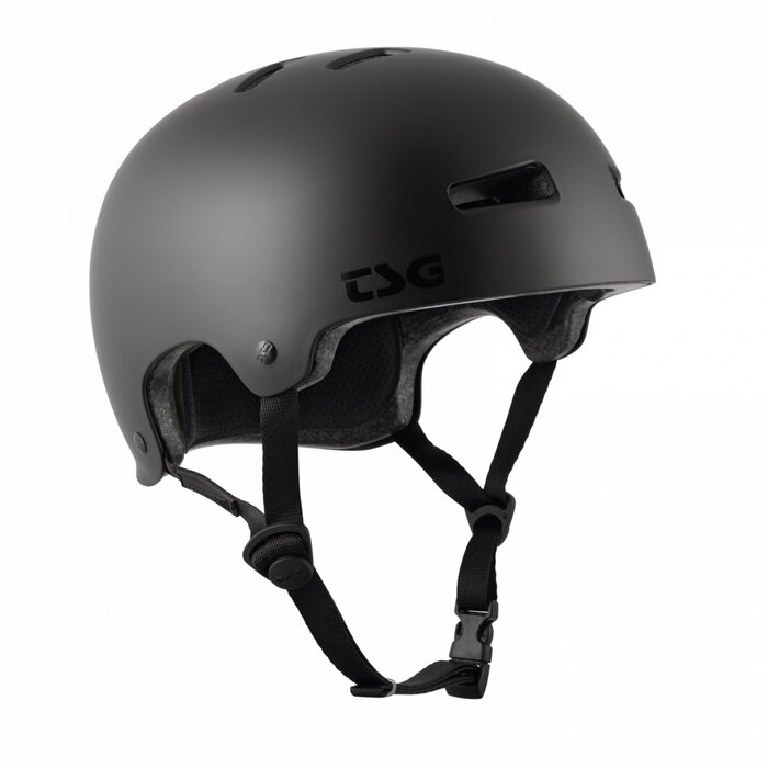TSG Evolution Solid Color Helmet - Satin Dark Black