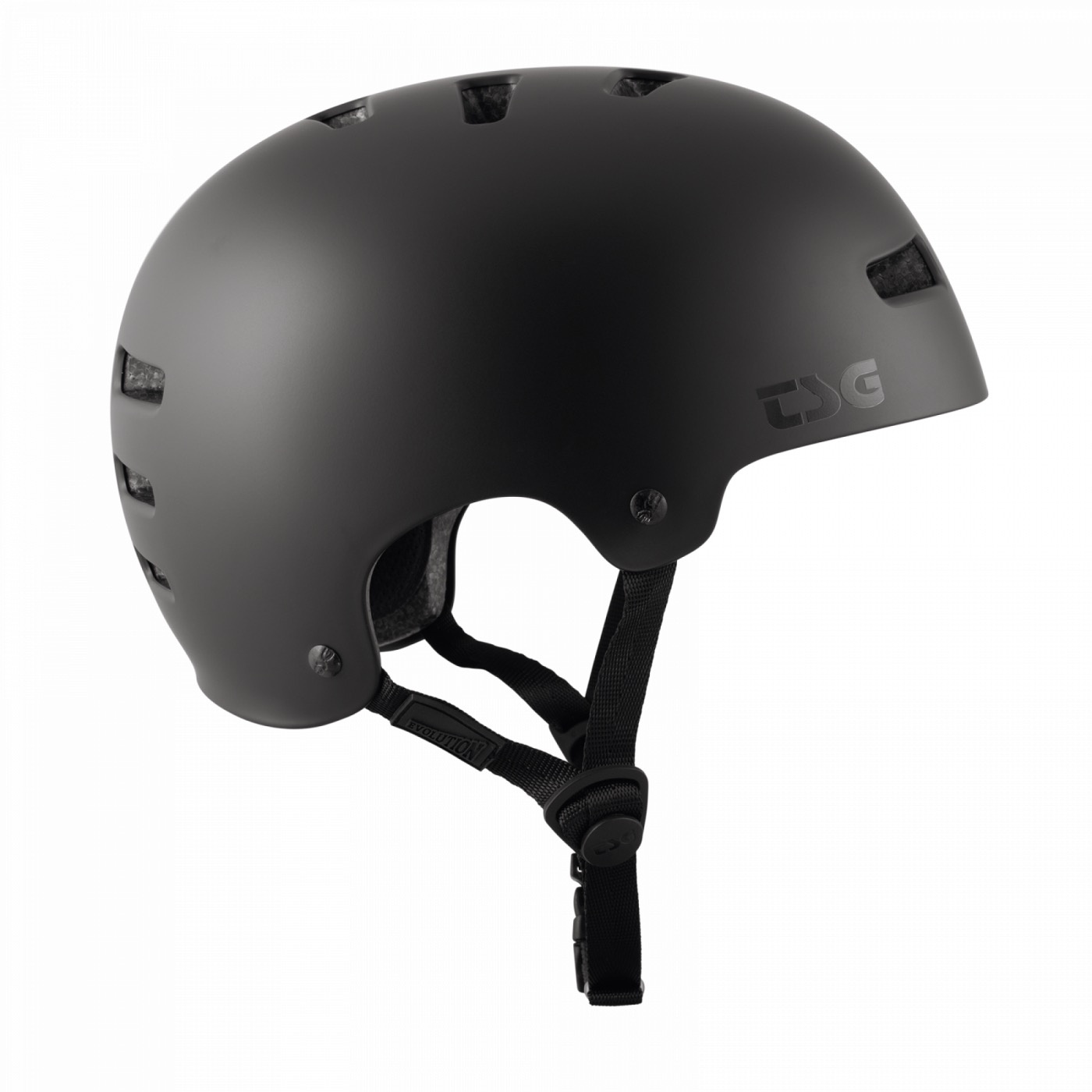 TSG Evolution Solid Color Helmet - Satin Dark Black