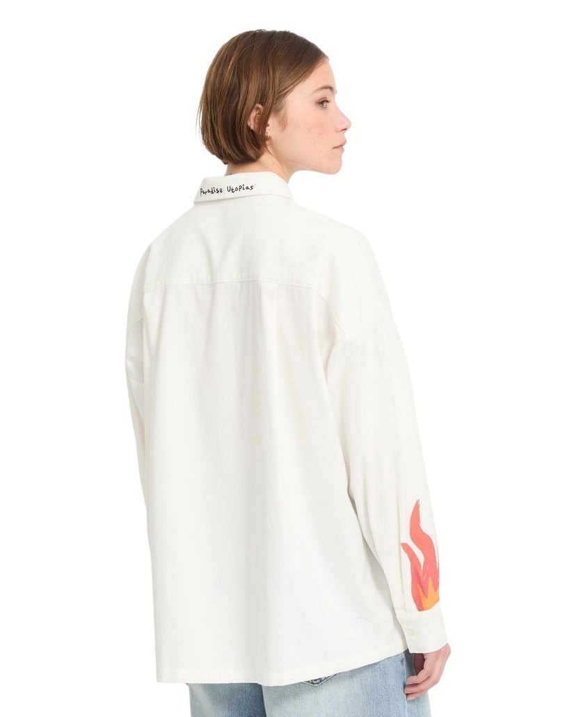 Volcom Fa Mickey Mason Shirt - Off White