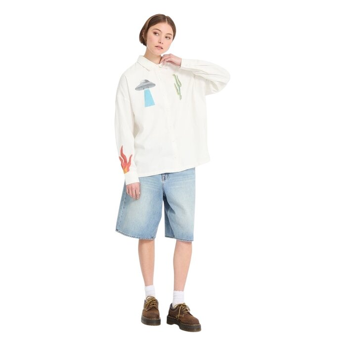 Volcom Fa Mickey Mason Shirt - Off White