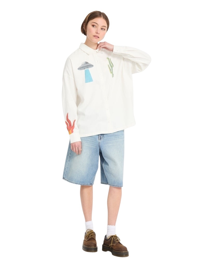 Volcom Fa Mickey Mason Shirt - Off White