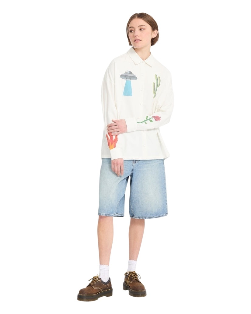 Volcom Fa Mickey Mason Shirt - Off White