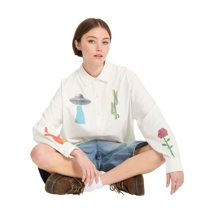 Volcom Fa Mickey Mason Shirt - Off White