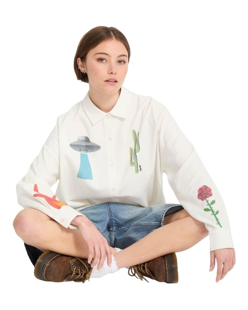 Volcom Fa Mickey Mason Shirt - Off White