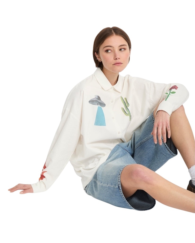Volcom Fa Mickey Mason Shirt - Off White
